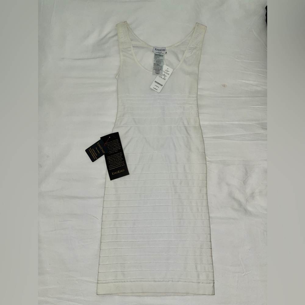 bebe White Bandage Cocktail Dress - New with Tags